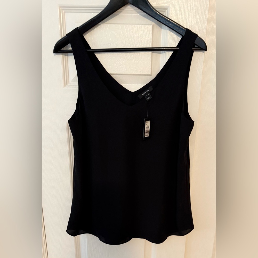 RW&CO. Elegant Black Tank Top
